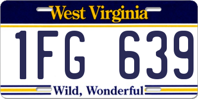 WV license plate 1FG639