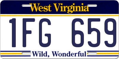 WV license plate 1FG659