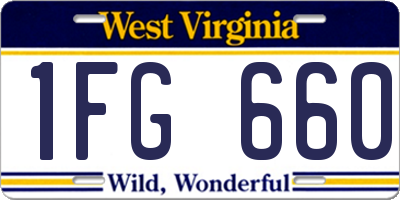 WV license plate 1FG660