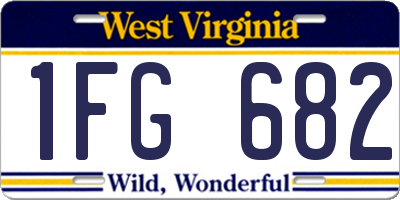 WV license plate 1FG682