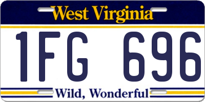 WV license plate 1FG696