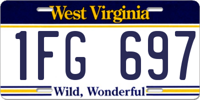 WV license plate 1FG697