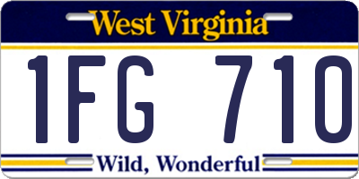WV license plate 1FG710