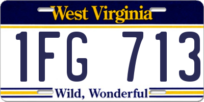 WV license plate 1FG713