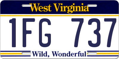 WV license plate 1FG737