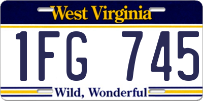 WV license plate 1FG745