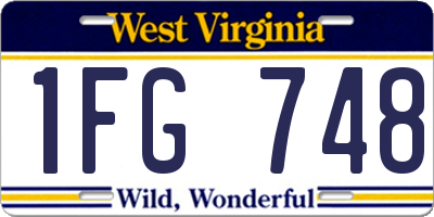 WV license plate 1FG748