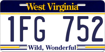WV license plate 1FG752