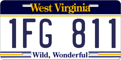 WV license plate 1FG811