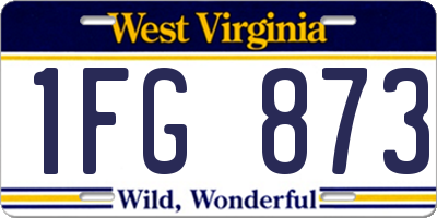 WV license plate 1FG873