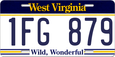 WV license plate 1FG879