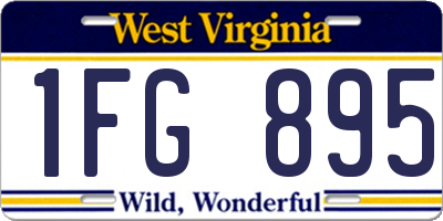 WV license plate 1FG895