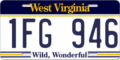 WV license plate 1FG946