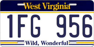 WV license plate 1FG956