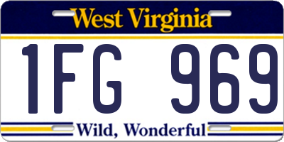 WV license plate 1FG969