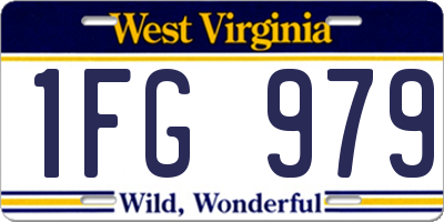 WV license plate 1FG979