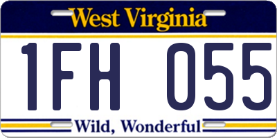 WV license plate 1FH055