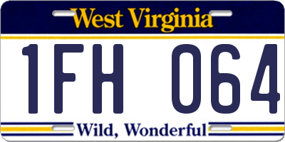 WV license plate 1FH064