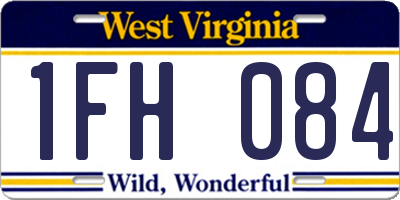 WV license plate 1FH084