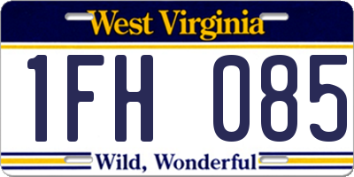 WV license plate 1FH085