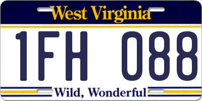 WV license plate 1FH088