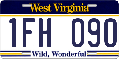 WV license plate 1FH090