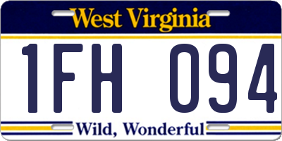 WV license plate 1FH094