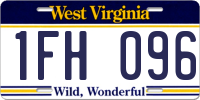 WV license plate 1FH096