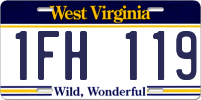 WV license plate 1FH119