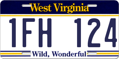 WV license plate 1FH124