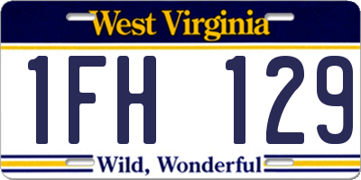 WV license plate 1FH129