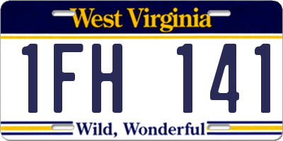 WV license plate 1FH141