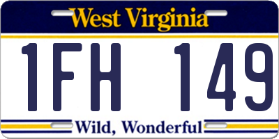 WV license plate 1FH149