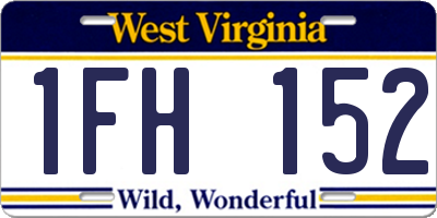 WV license plate 1FH152