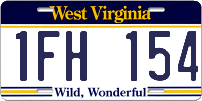 WV license plate 1FH154