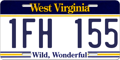 WV license plate 1FH155