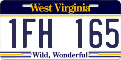 WV license plate 1FH165