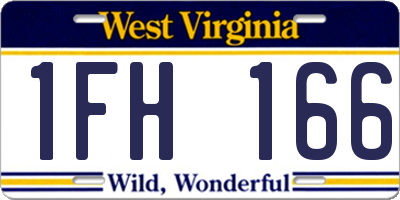 WV license plate 1FH166