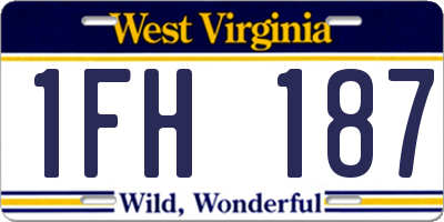 WV license plate 1FH187