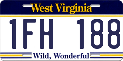 WV license plate 1FH188