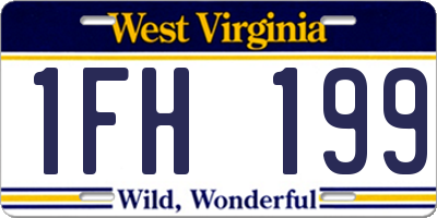 WV license plate 1FH199
