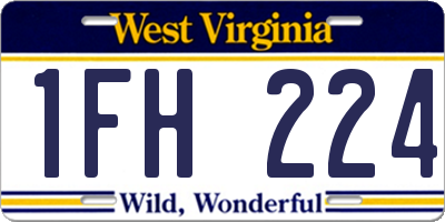WV license plate 1FH224