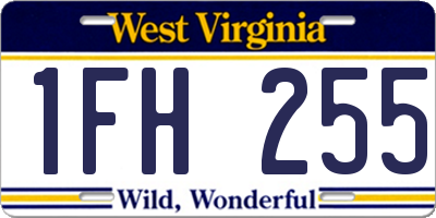 WV license plate 1FH255