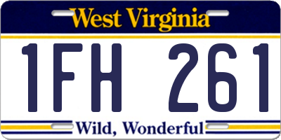 WV license plate 1FH261