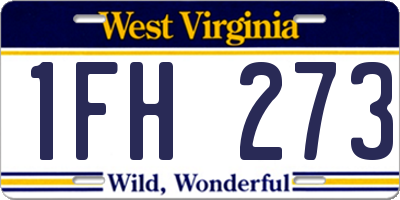 WV license plate 1FH273