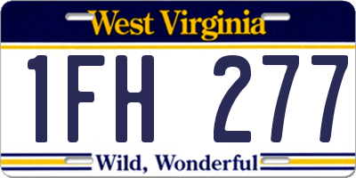 WV license plate 1FH277