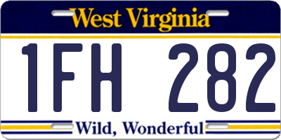 WV license plate 1FH282