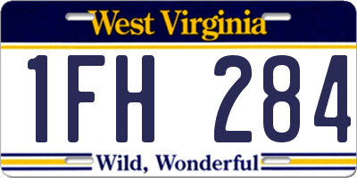 WV license plate 1FH284