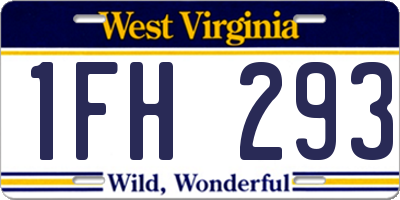 WV license plate 1FH293