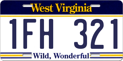 WV license plate 1FH321